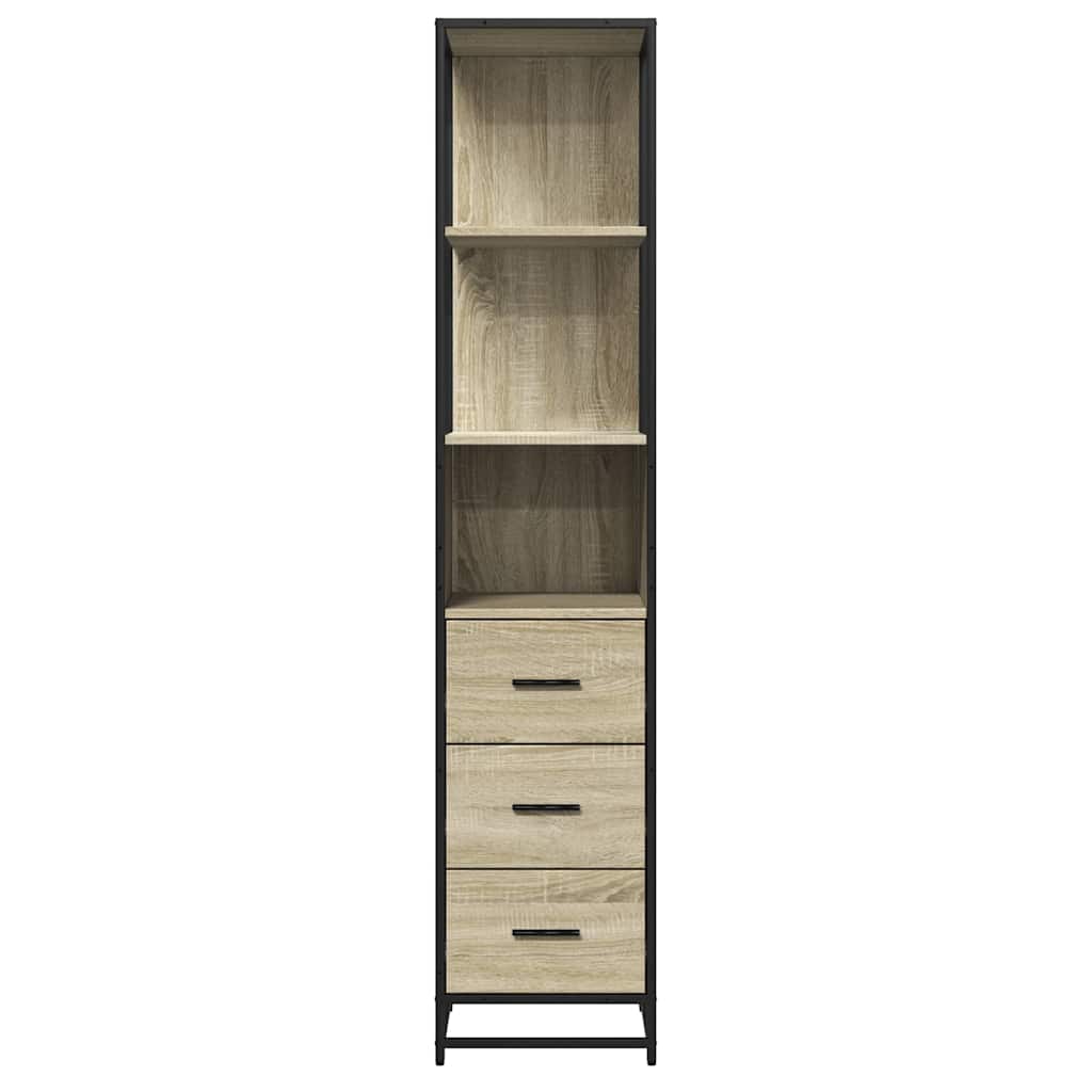 Badeværelsesskab Sonoma Eg 35x37,5x166 cm Træ Materiale