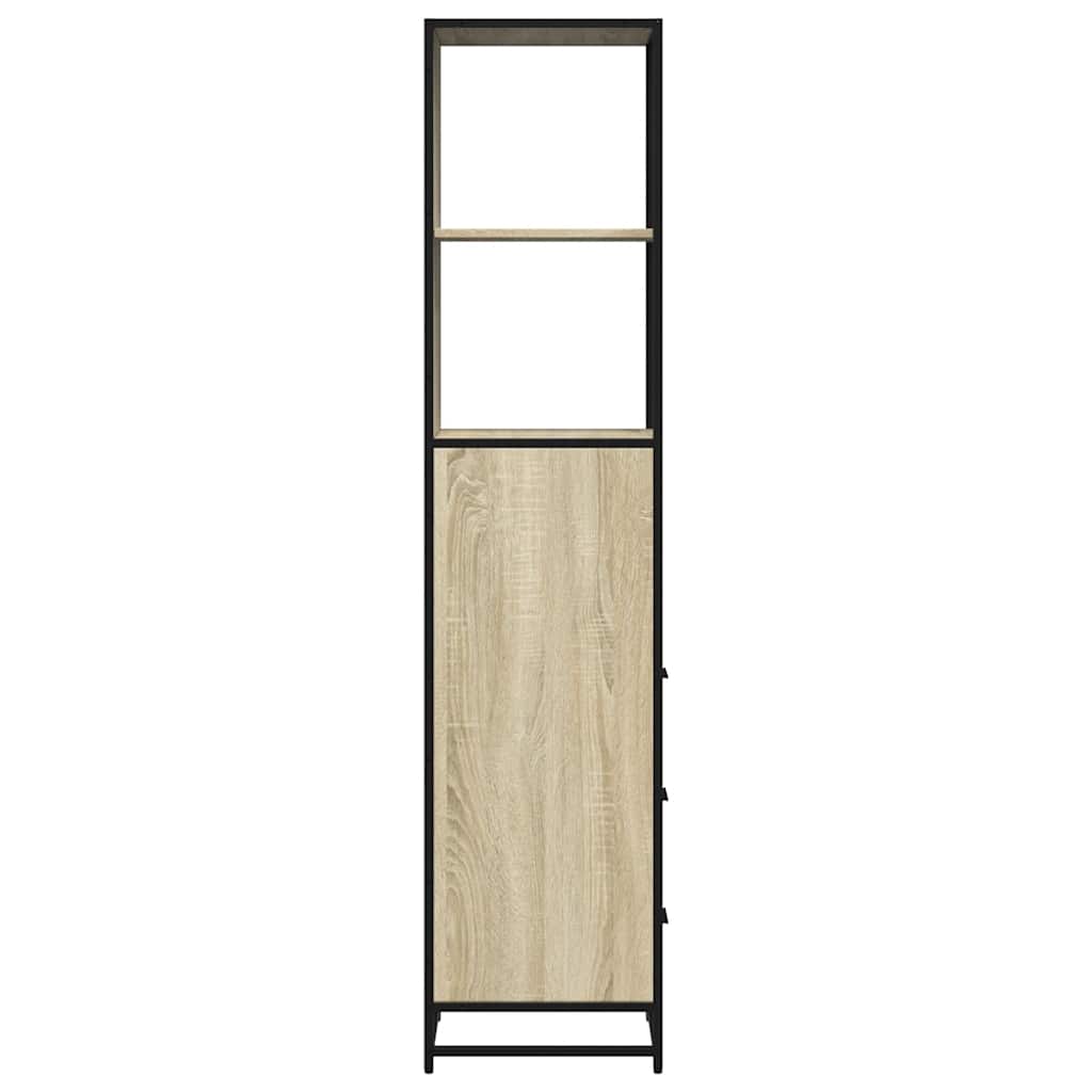 Badeværelsesskab Sonoma Eg 35x37,5x166 cm Træ Materiale