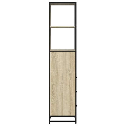Badeværelsesskab Sonoma Eg 35x37,5x166 cm Træ Materiale