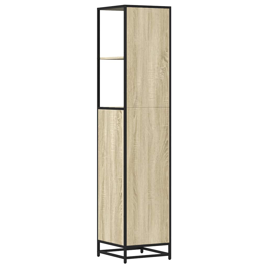 Badeværelsesskab Sonoma Eg 35x37,5x166 cm Træ Materiale