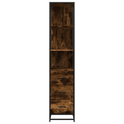 Badeværelsesskab Røget Eg 35x37,5x166 cm Træ Materiale
