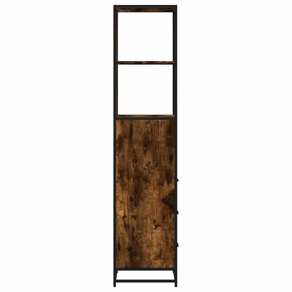 Badeværelsesskab Røget Eg 35x37,5x166 cm Træ Materiale