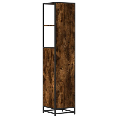 Badeværelsesskab Røget Eg 35x37,5x166 cm Træ Materiale