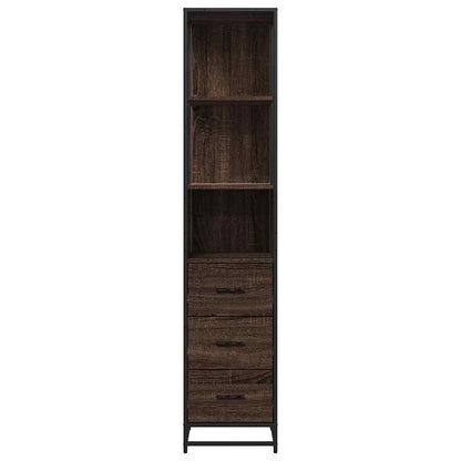 Badeværelsesskab Brun Eg Look 35x37,5x166 cm Træmateriale