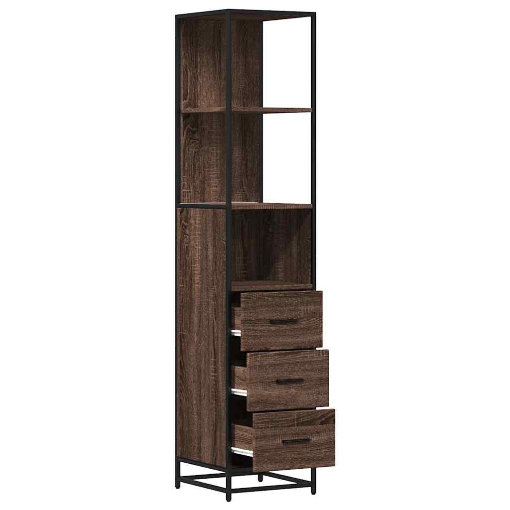 Badeværelsesskab Brun Eg Look 35x37,5x166 cm Træmateriale