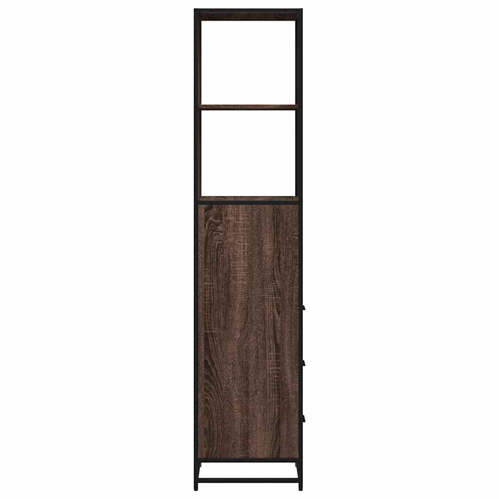 Badeværelsesskab Brun Eg Look 35x37,5x166 cm Træmateriale