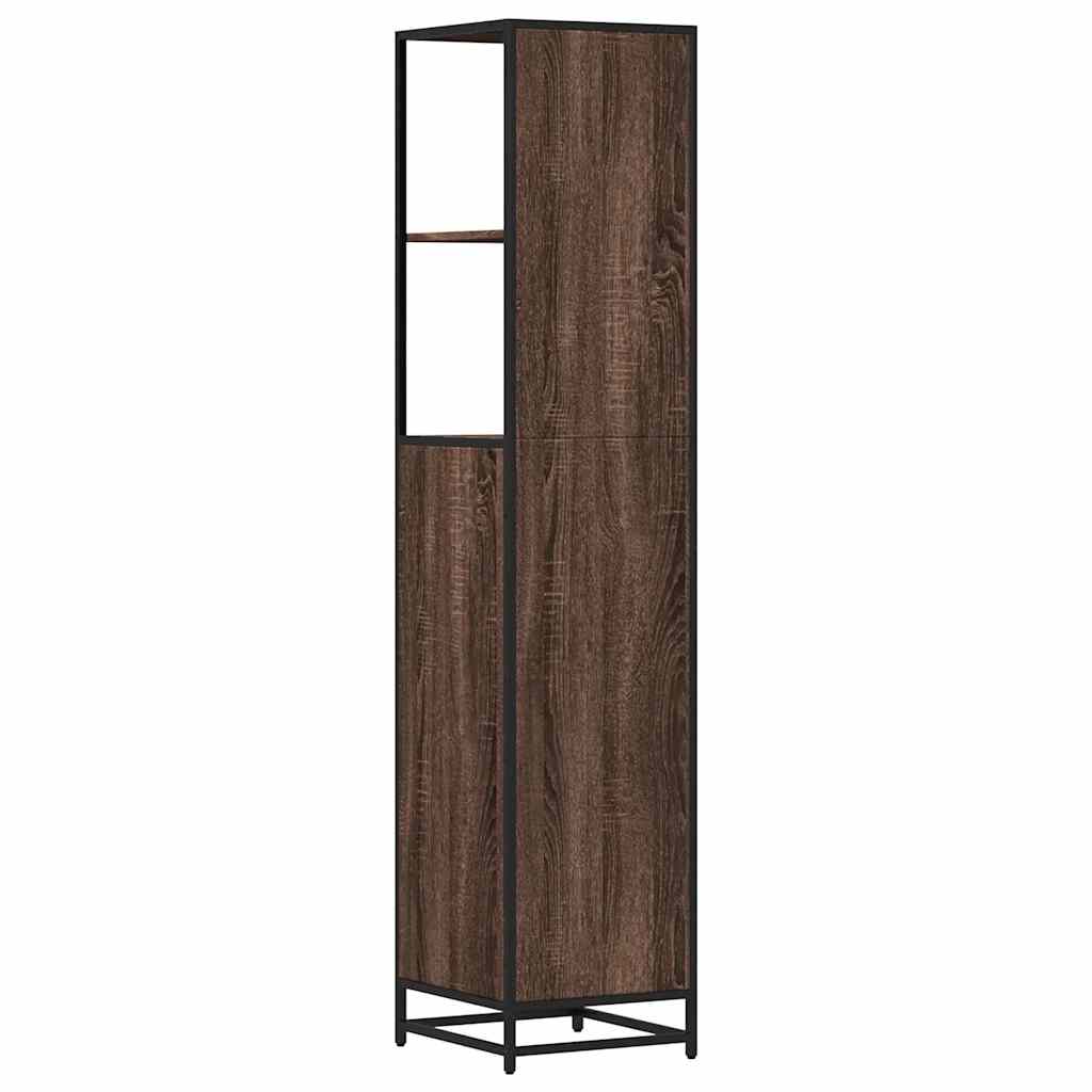 Badeværelsesskab Brun Eg Look 35x37,5x166 cm Træmateriale