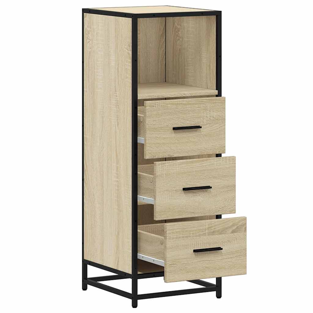 Badeværelsesskab Sonoma Eg 35x37,5x100 cm Træ Materiale