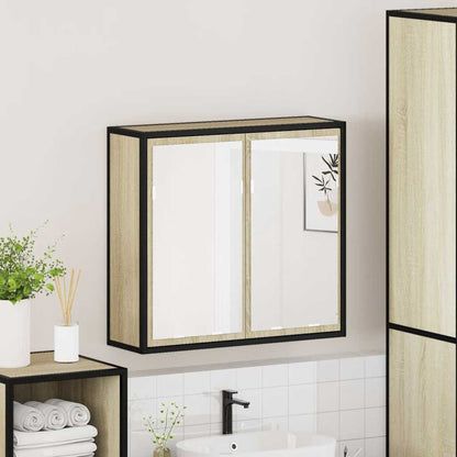 Badezimmer-Spiegelschrank Sonoma-Eiche 65 x 20 x 60 cm Holzwerkstoff