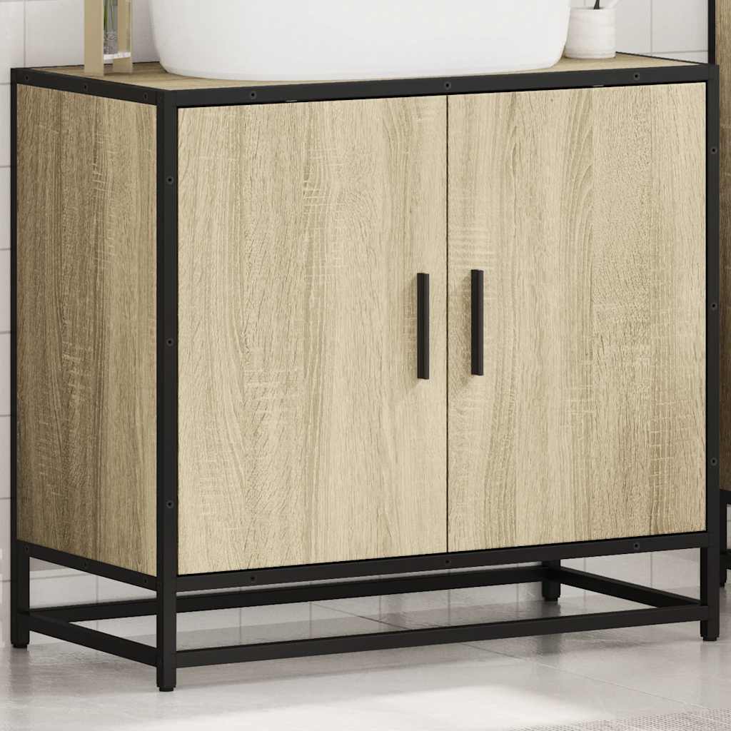 Badeværelsesskab Sonoma Eg 65x33x60 cm Træ Materiale