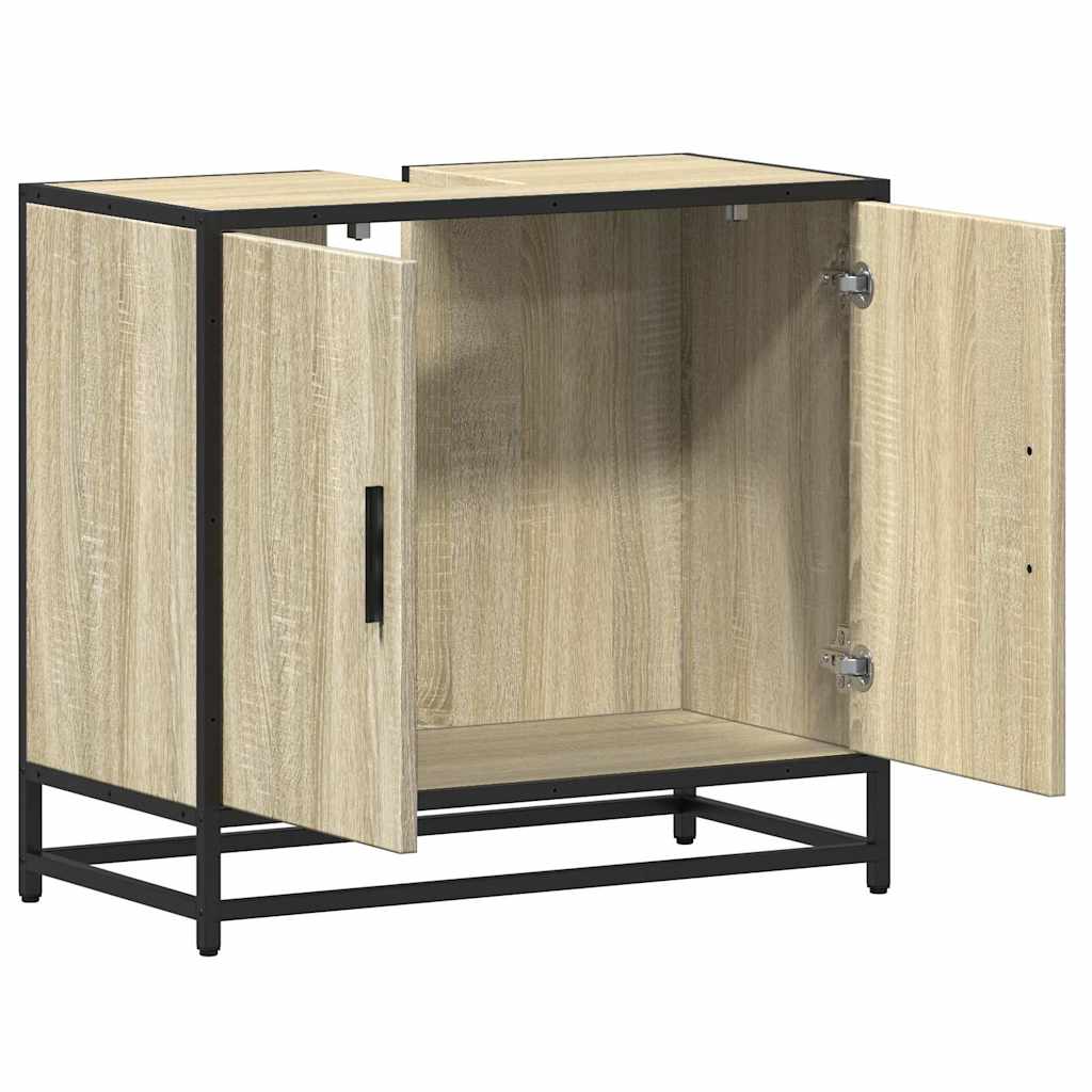 Badeværelsesskab Sonoma Eg 65x33x60 cm Træ Materiale