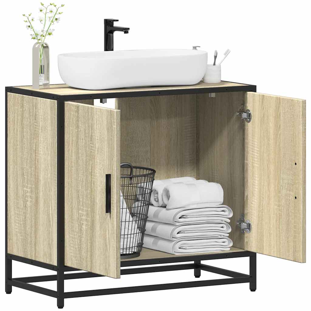 Badeværelsesskab Sonoma Eg 65x33x60 cm Træ Materiale