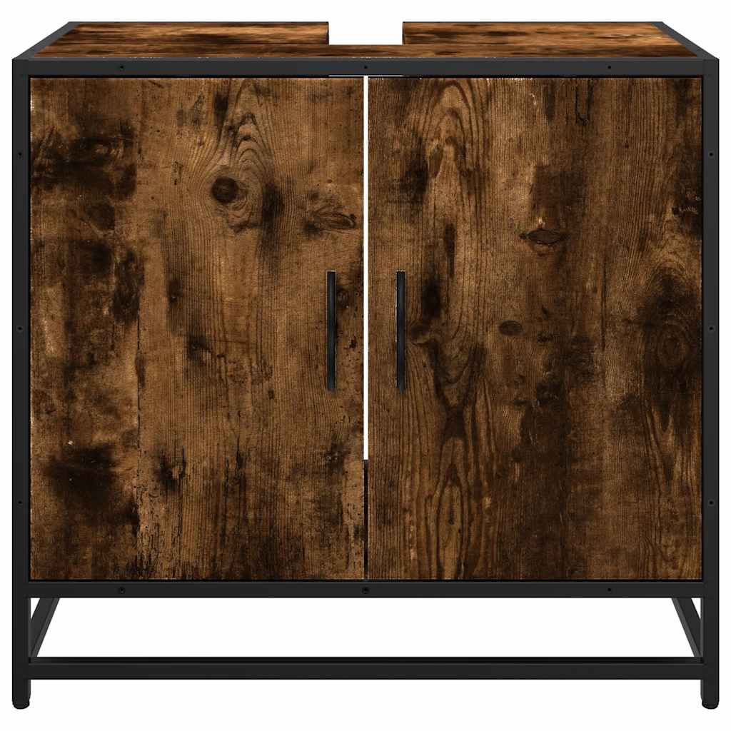 Håndvask underskab røget eg 65x33x60 cm træmateriale