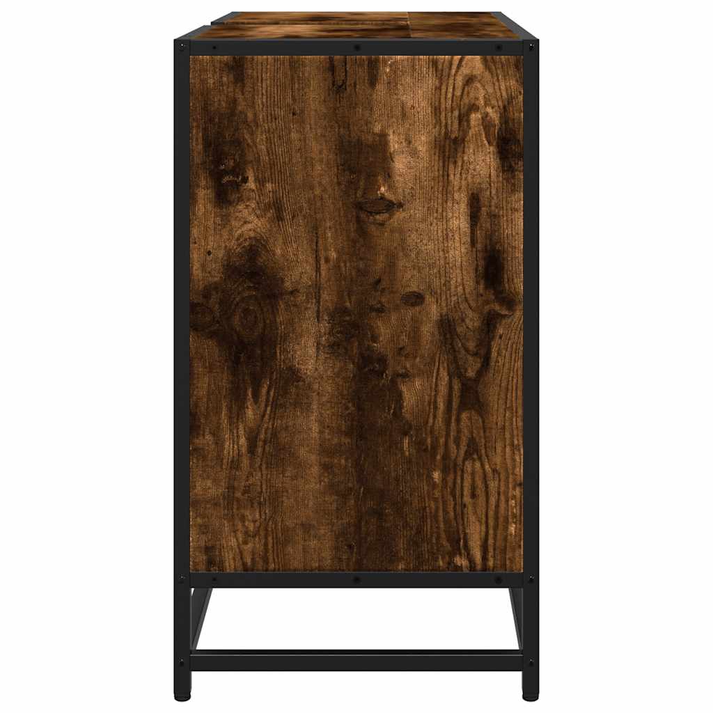 Håndvask underskab røget eg 65x33x60 cm træmateriale