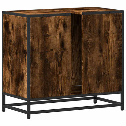 Håndvask underskab røget eg 65x33x60 cm træmateriale