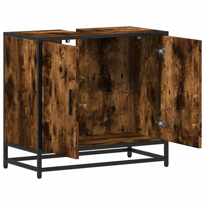 Håndvask underskab røget eg 65x33x60 cm træmateriale