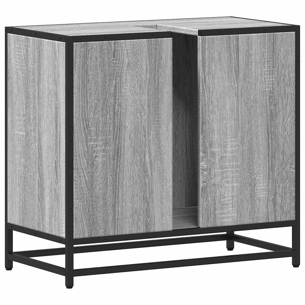 Håndvask Skab Grå Sonoma 65x33x60 cm Træ Materiale