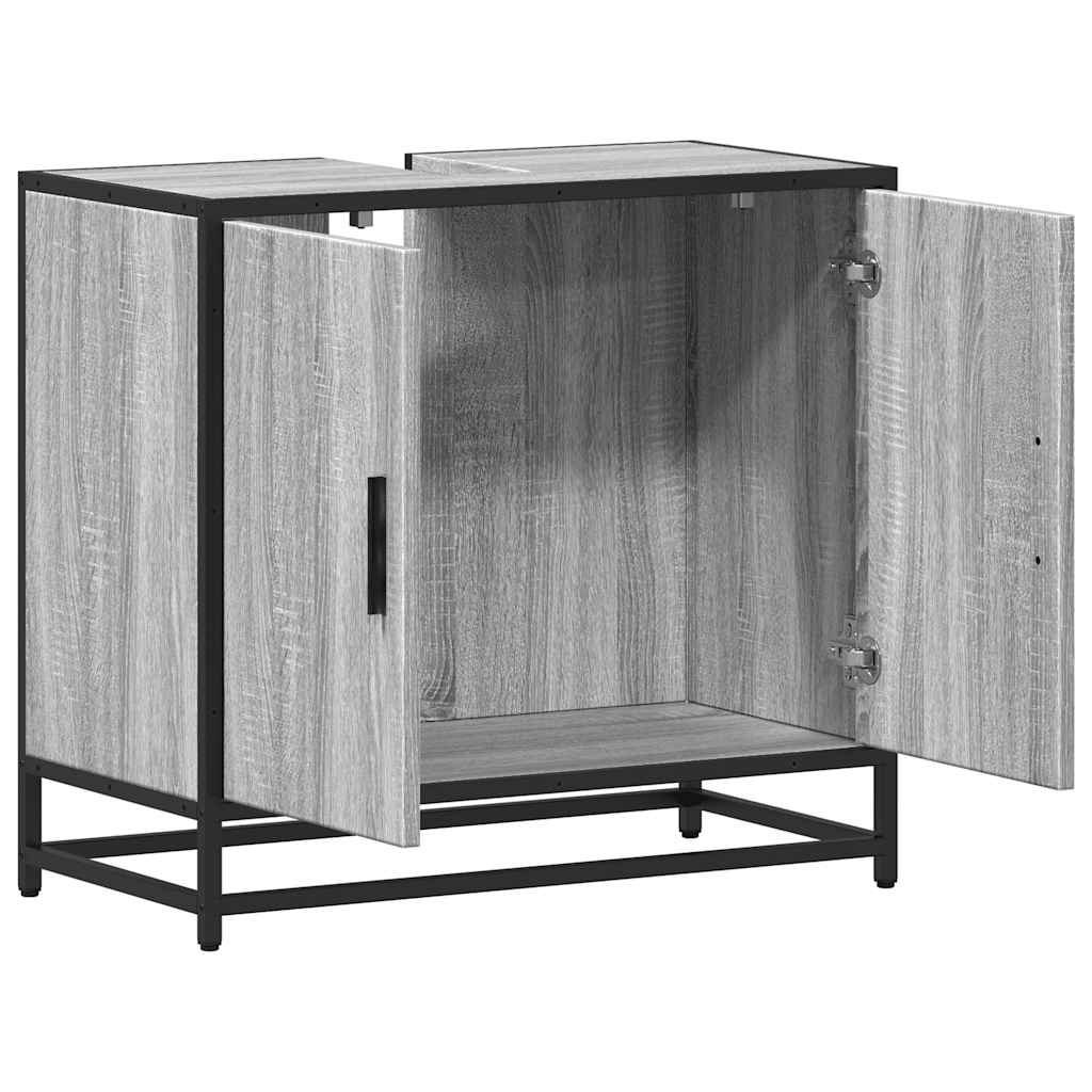 Håndvask Skab Grå Sonoma 65x33x60 cm Træ Materiale