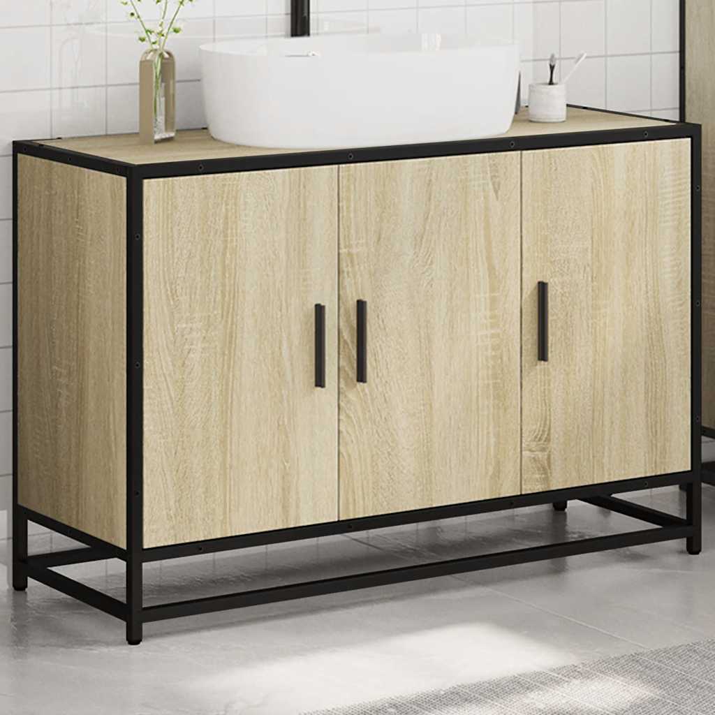 Håndvask underskab Sonoma eg 90x33x60 cm træmateriale