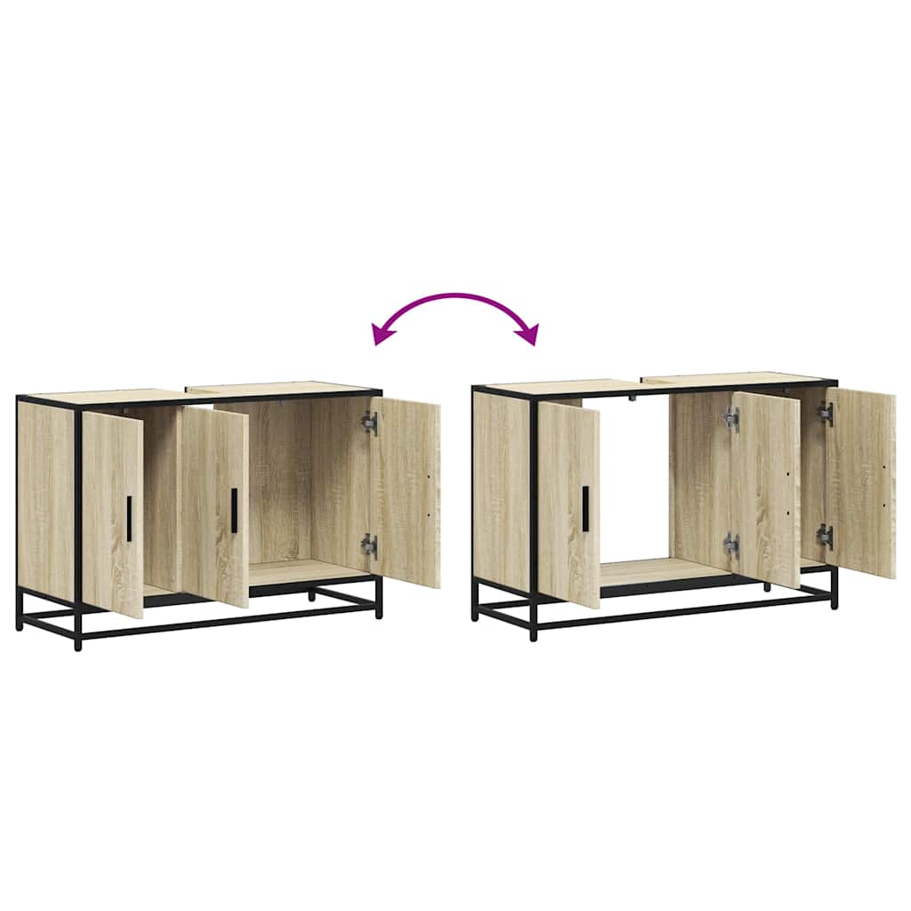 Håndvask underskab Sonoma eg 90x33x60 cm træmateriale