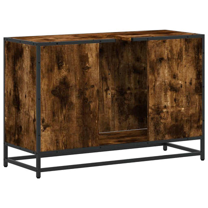 Håndvask underskab røget eg 90x33x60 cm træmateriale