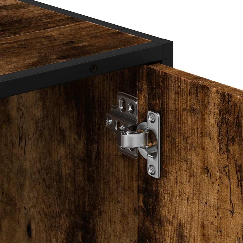 Håndvask underskab røget eg 90x33x60 cm træmateriale