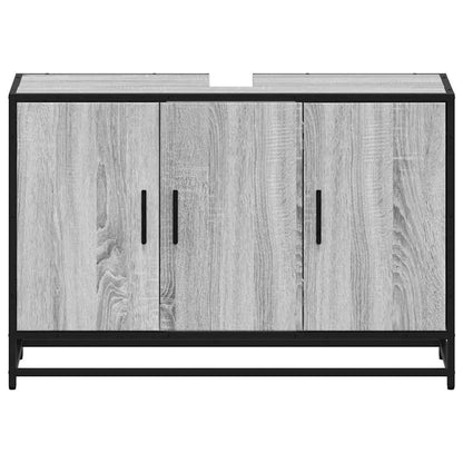 Håndvask Skab Grå Sonoma 90x33x60 cm Træ Materiale
