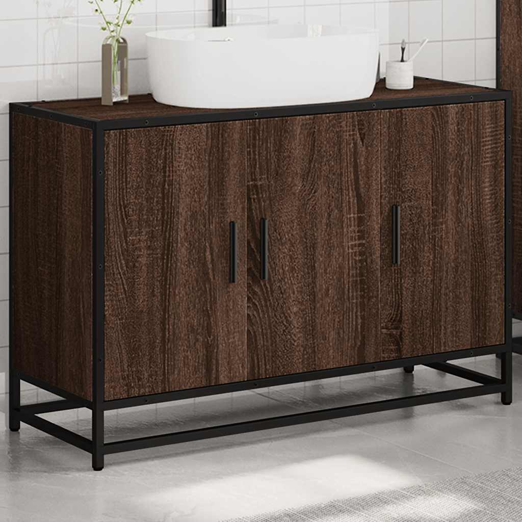 Håndvask Skab Brun Eg Look 90x33x60 cm