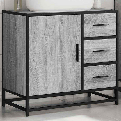 Håndvask Skab Grå Sonoma 65x33x60 cm Træ Materiale