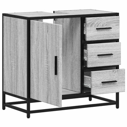 Håndvask Skab Grå Sonoma 65x33x60 cm Træ Materiale