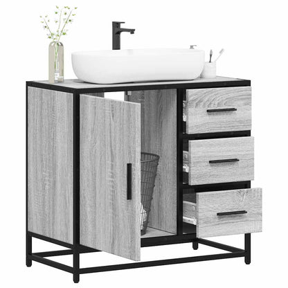 Håndvask Skab Grå Sonoma 65x33x60 cm Træ Materiale