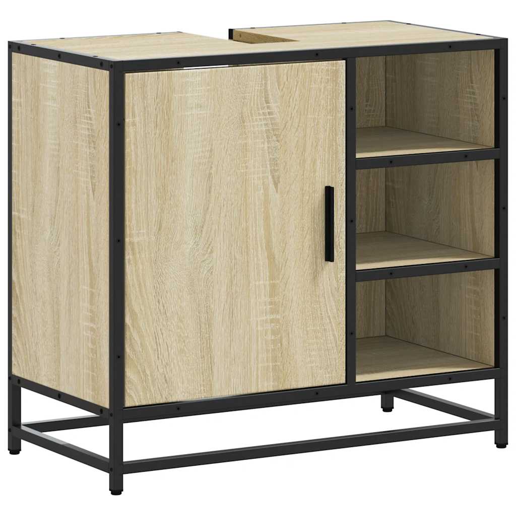 Badeværelsesskab Sonoma Eg 65x33x60 cm Træ Materiale