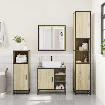 Badeværelsesskab Sonoma Eg 65x33x60 cm Træ Materiale