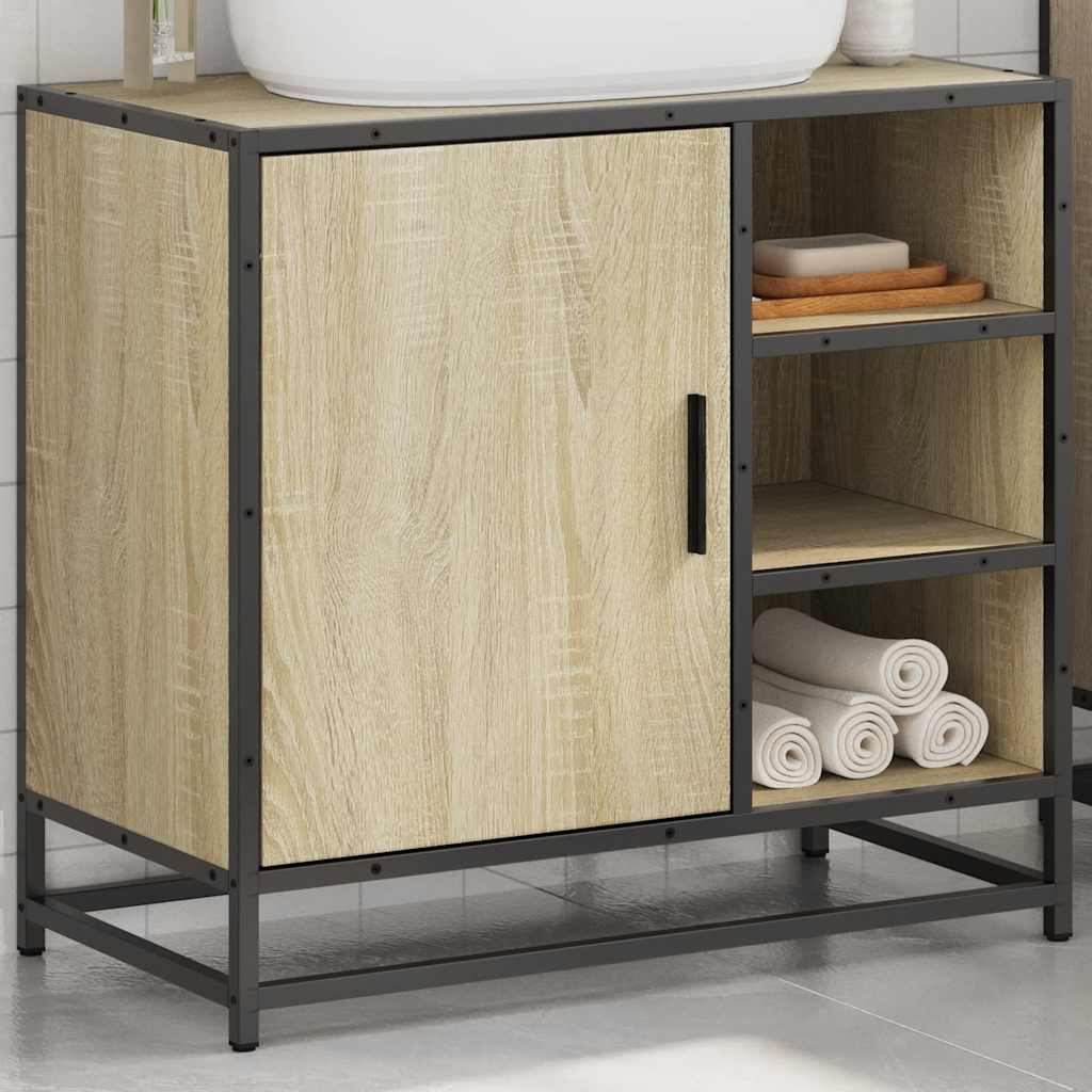 Badeværelsesskab Sonoma Eg 65x33x60 cm Træ Materiale