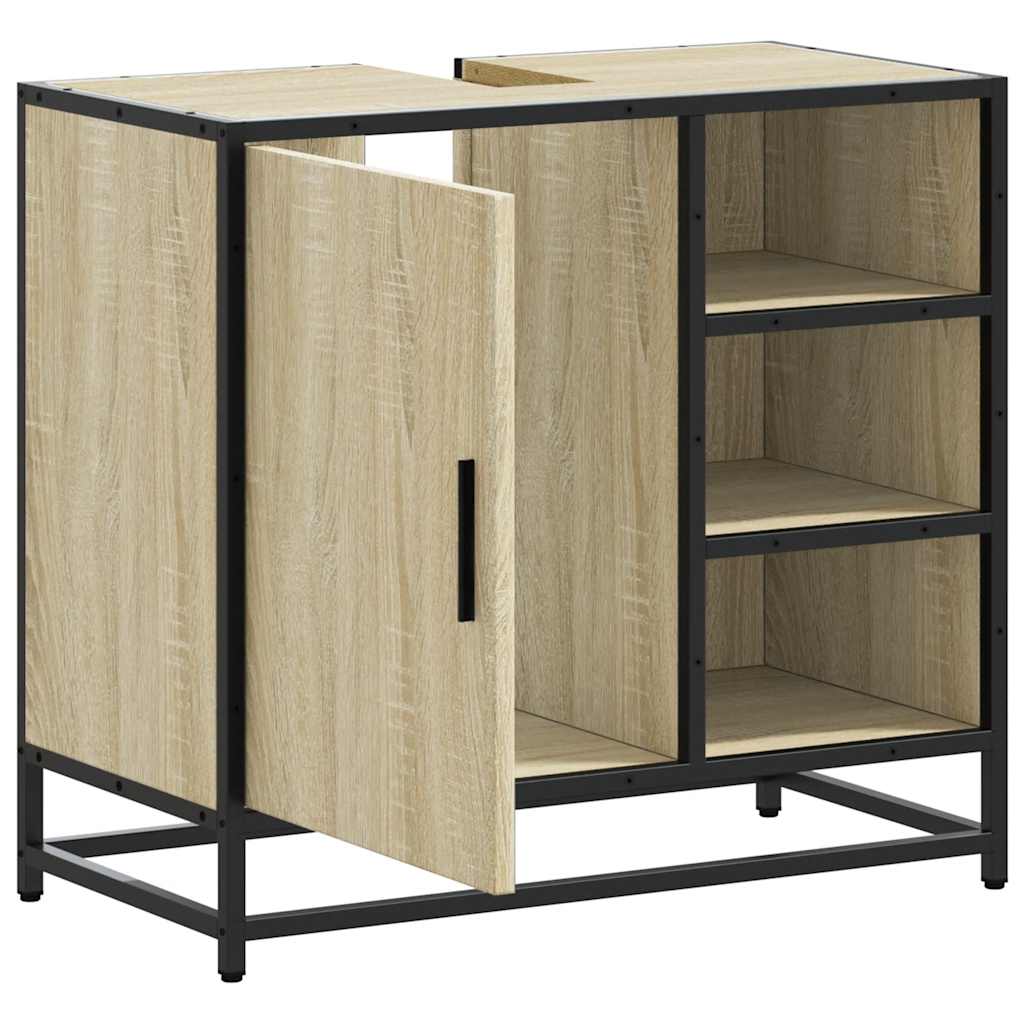 Badeværelsesskab Sonoma Eg 65x33x60 cm Træ Materiale