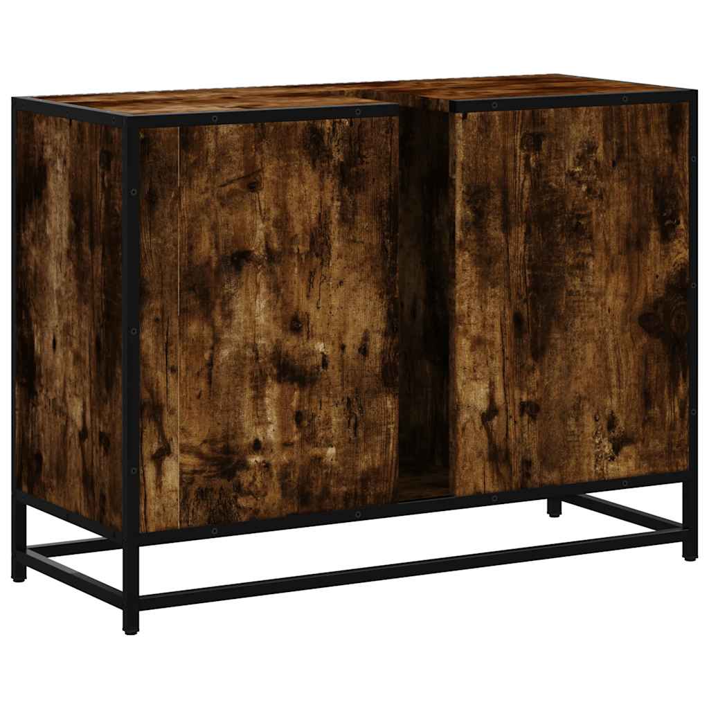 Håndvask underskab røget eg 80x33x60 cm træmateriale