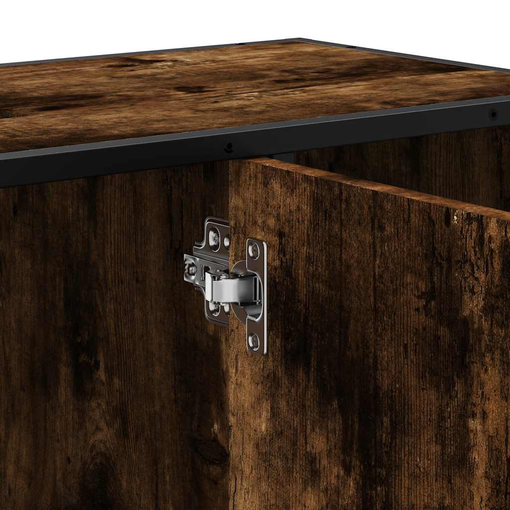 Håndvask underskab røget eg 80x33x60 cm træmateriale