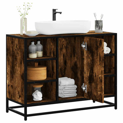 Håndvask underskab røget eg 80x33x60 cm træmateriale