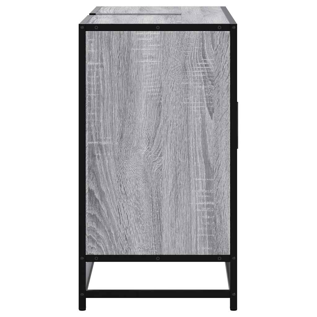 Håndvask Skab Grå Sonoma 80x33x60 cm Træ Materiale
