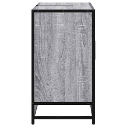Håndvask Skab Grå Sonoma 80x33x60 cm Træ Materiale