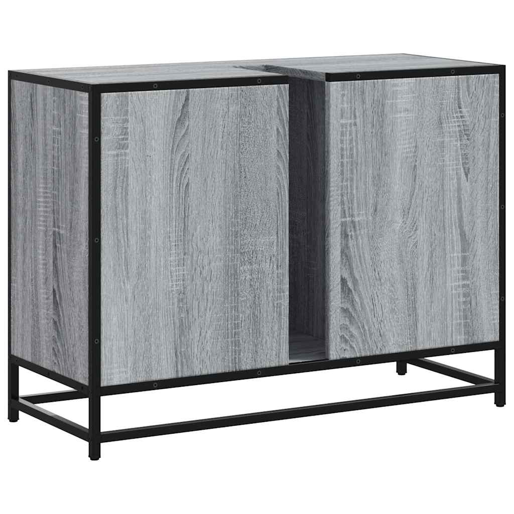 Håndvask Skab Grå Sonoma 80x33x60 cm Træ Materiale