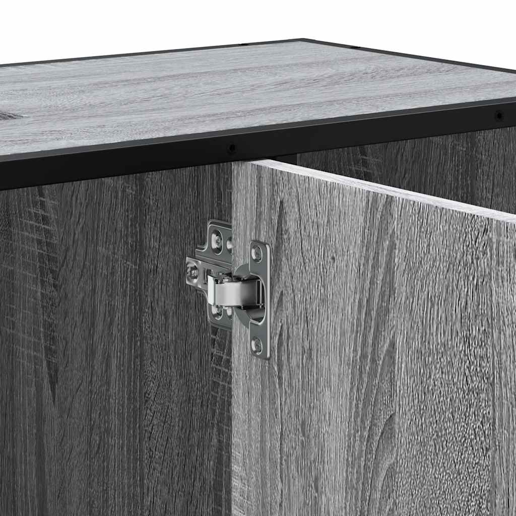 Håndvask Skab Grå Sonoma 80x33x60 cm Træ Materiale