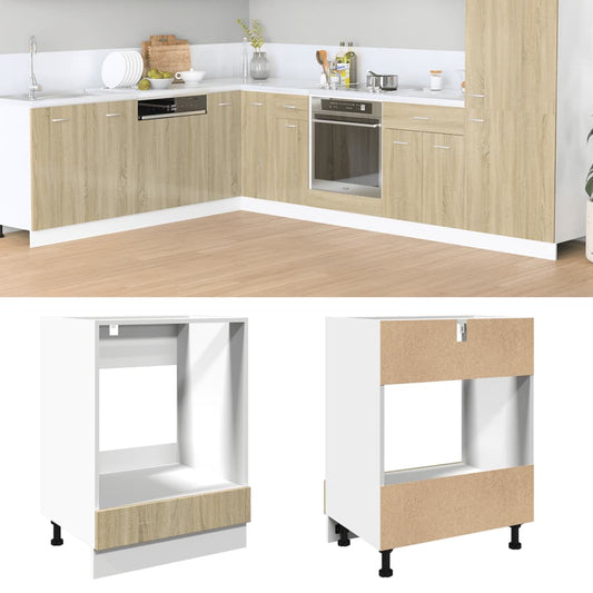 Indbygget ovnskab Sonoma eg 60x46x81,5 cm træmateriale