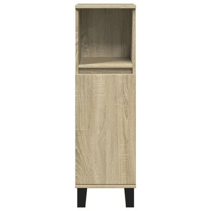 Badschrank Sonoma-Eiche 30x30x100 cm Holzwerkstoff