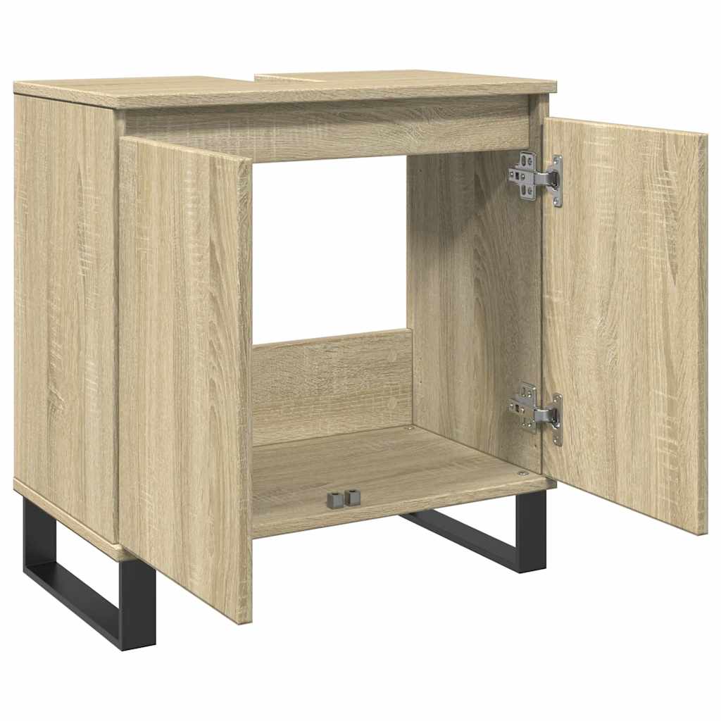 Badeværelsesskab Sonoma Eg 58x33x60 cm Træ Materiale