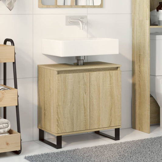 Badeværelsesskab Sonoma Eg 58x33x60 cm Træ Materiale
