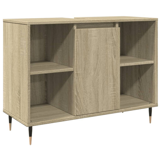 Badeværelsesskab Sonoma Eg 80x33x60 cm Træ Materiale