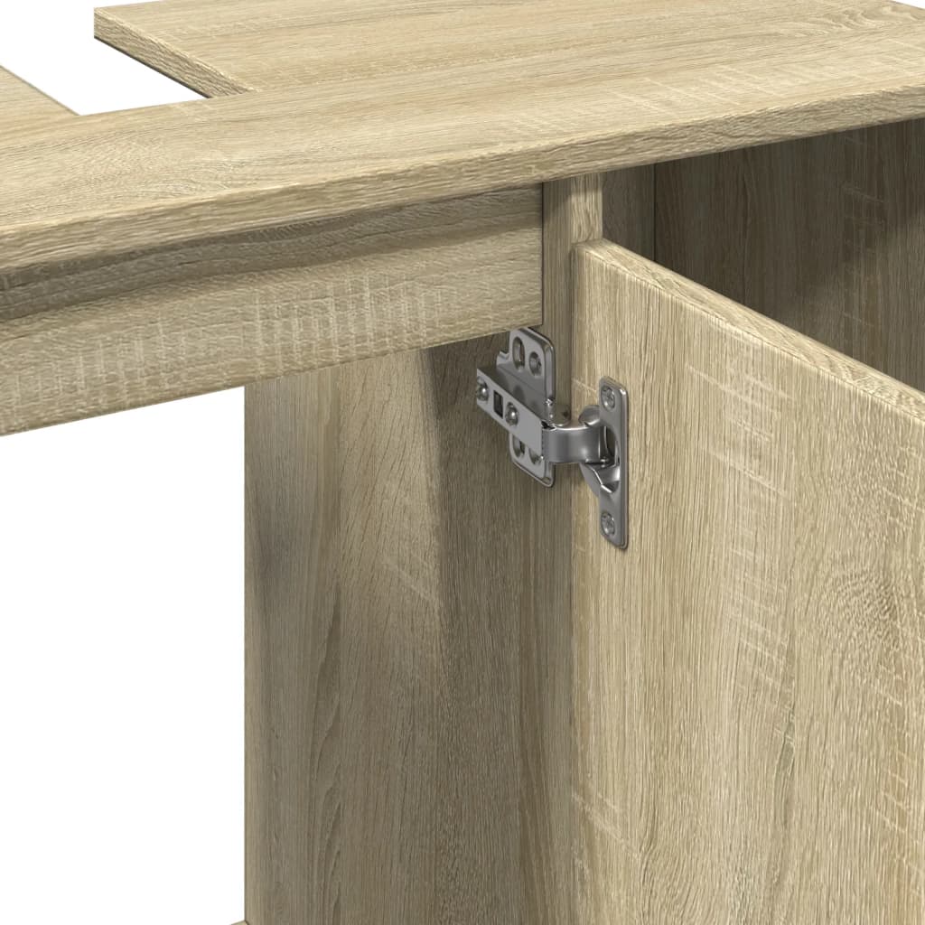 Badeværelsesskab Sonoma Eg 80x33x60 cm Træ Materiale