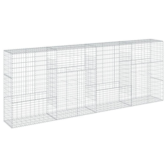 Gabionen mit Deckel 400x50x150 cm Verzinktes Eisen