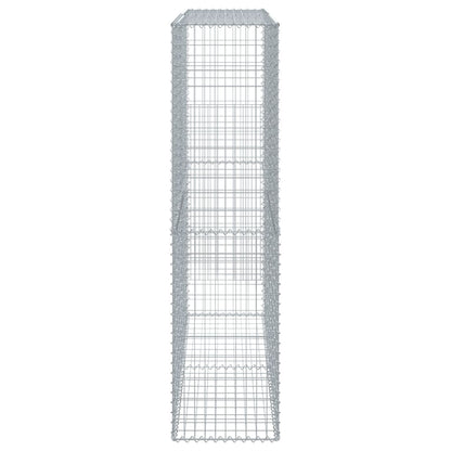 Gabione mit Deckel 200x50x200 cm Verzinktes Eisen